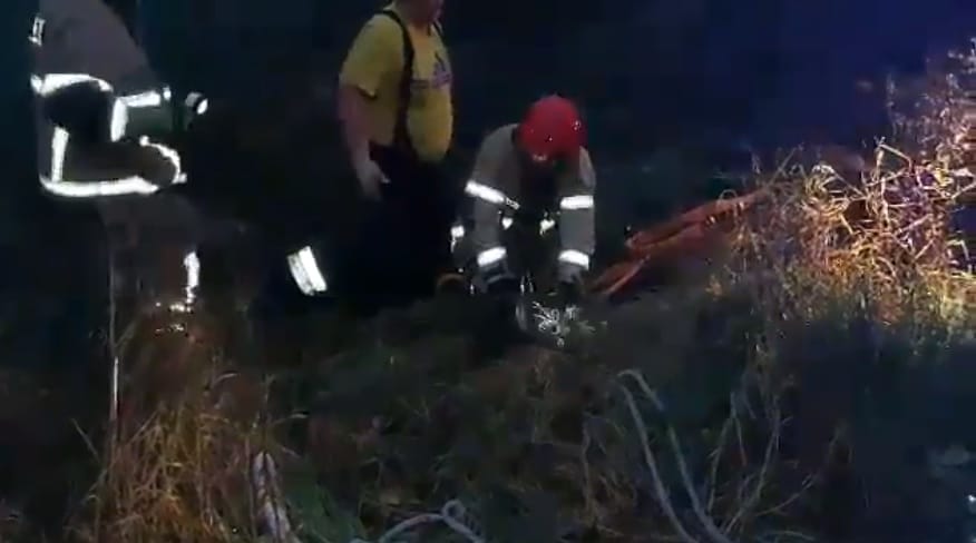 REGION: SARNA WPADŁA DO STUDZIENKI MELIORACYJNEJ - POMOGLI STRAŻACY 13 sarna