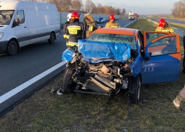 WYPADEK NA KRAJOWEJ SIÓDEMCE W GMINIE MAŁDYTY. JEDNA OSOBA RANNA 3 IMG 20191211 WA0001 1