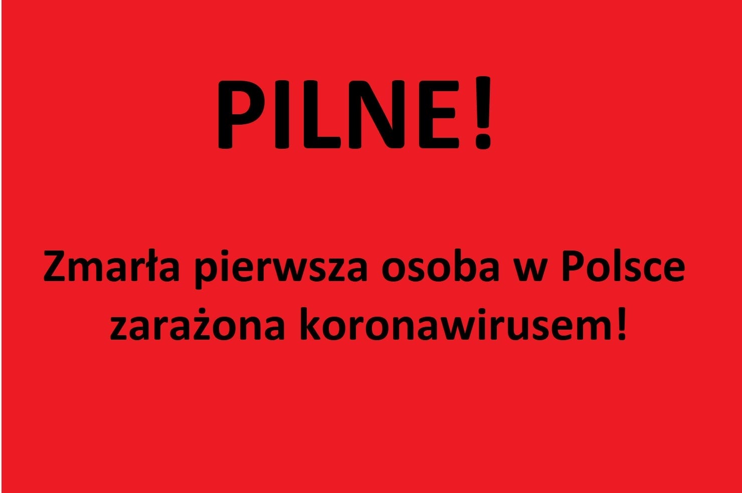 W POLSCE ZMARŁA PIERWSZA OSOBA ZARAŻONA KORONAWIRUSEM 1 Korona