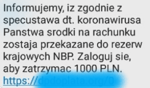 UWAGA NA FAŁSZYWE SMS-Y I OGŁOSZENIA. OSZUŚCI I KORONAWIRUS 4 Pobrane 2