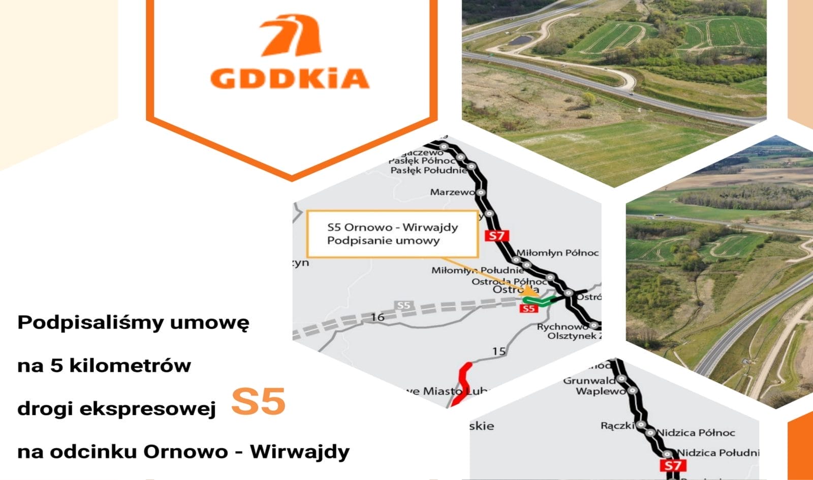 UMOWA NA BUDOWĘ DROGI EKSPRESOWEJ S5 NA ODCINKU ORNOWO-WIRWAJDY PODPISANA 1 S5 Odc. Ornowo Wirwajdy