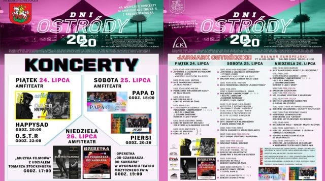 DNI OSTRÓDY 2020 JUŻ W TEN WEEKEND - ZOBACZCIE PROGRAM! 15 110189160 980689249041709 7963630260278593620 o 1
