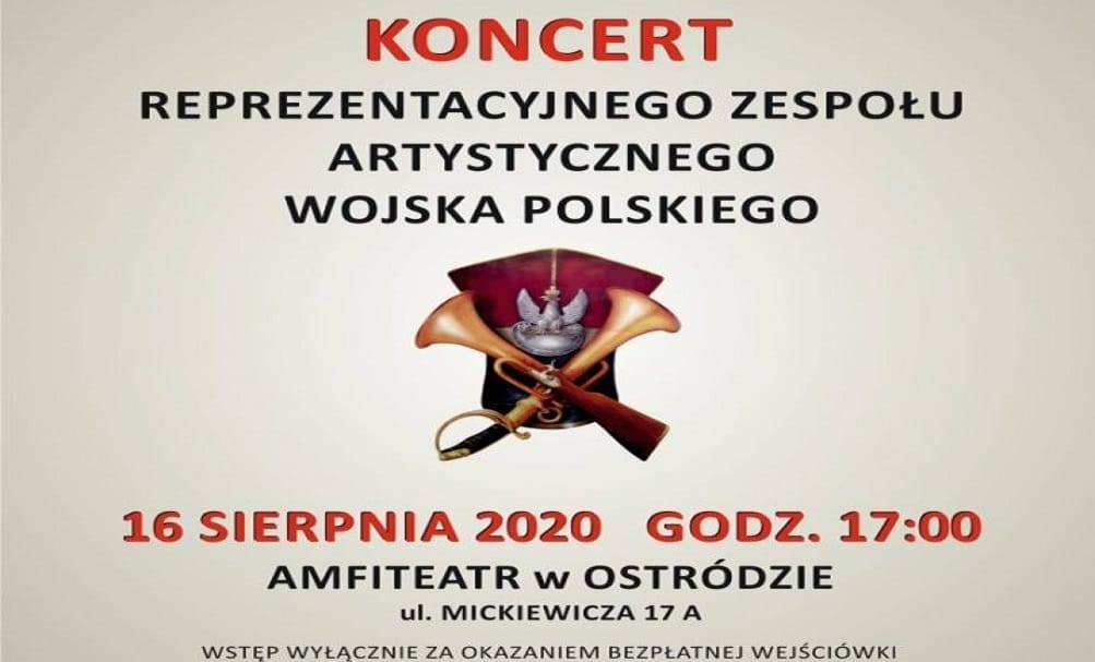 KONCERT REPREZENTACYJNEGO ZESPOŁU ARTYSTYCZNEGO WOJSKA POLSKIEGO W AMFITEATRZE 14 Reprezentacyjny Zespół WP 2020 plakat druk 719x10242 1