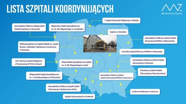 SZPITAL W OSTRÓDZIE BĘDZIE SZPITALEM KOORDYNACYJNYM W WALCE Z COVID-19 WOJEWÓDZTWIE! 13 Lista szpitali koordynujacych 1