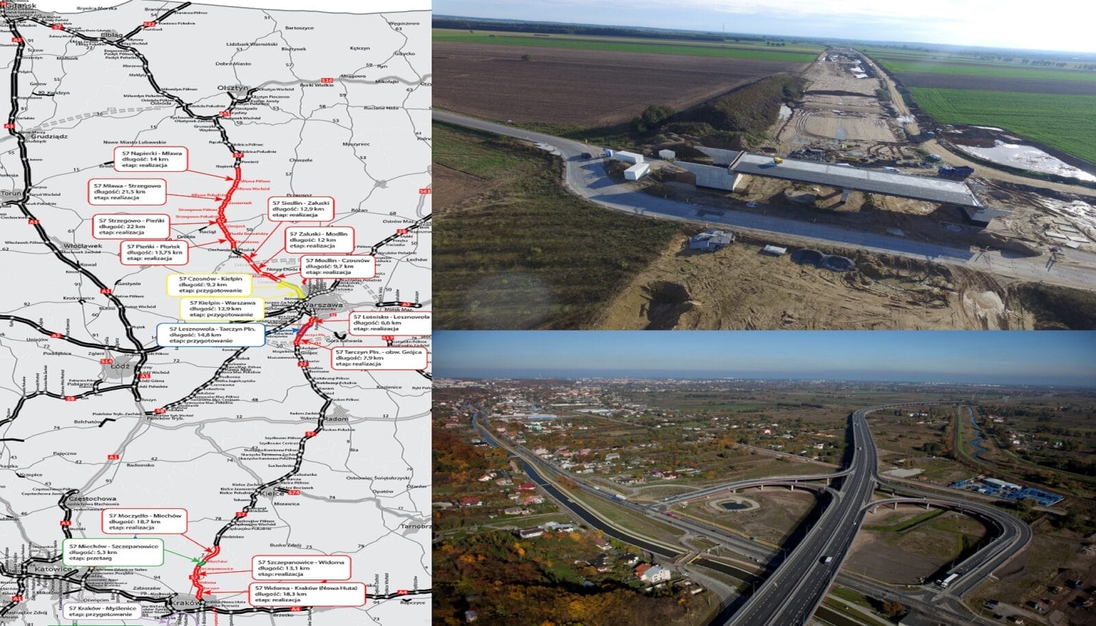 POSTĘPY PRAC NA S7. RAPORT Z REALIZACJI JEDNEJ Z NAJWAŻNIEJSZYCH DRÓG W POLSCE 1 Slijder Drog