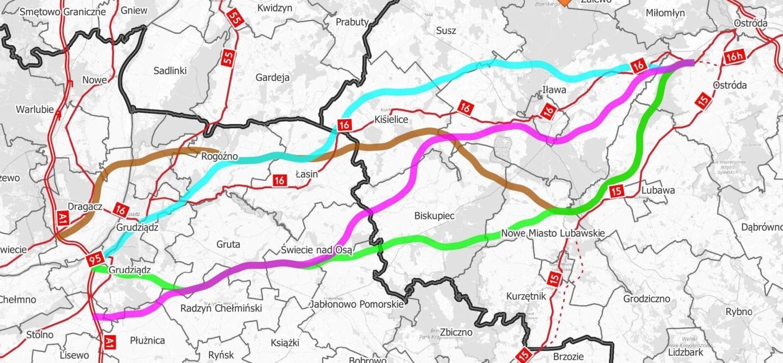 DROGA EKSPRESOWA S5 OSTRÓDA - NOWE MARZY - AKTUALNY STAN ZAAWANSOWANIA PROJEKTU 1 S5 Korytarze