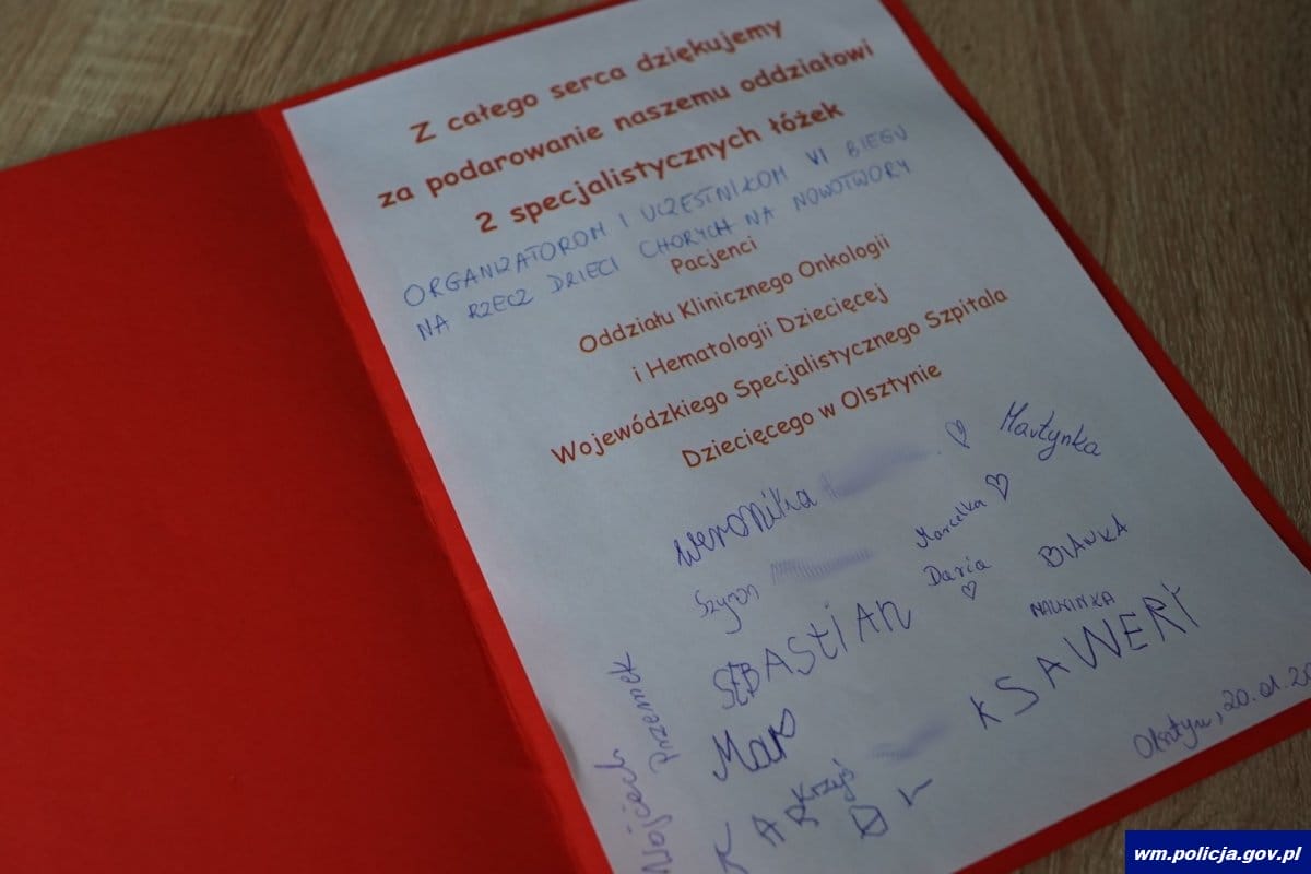 BIEG DLA DZIECI CHORYCH NA NOWOTWORY W STARYCH JABŁONKACH - SPECJALISTYCZNE ŁÓŻKA PRZEKAZANE 5 32 167945