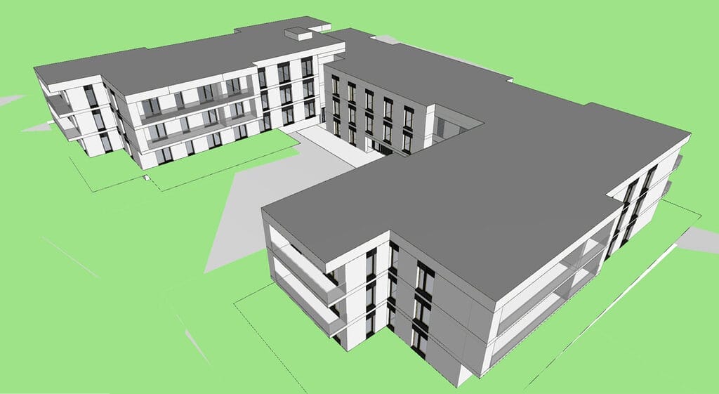 Tanie Mieszkania Na Wynajem. Tak Na Wizualizacji Wygląda Budowany Blok Przy Ulicy Jagiełły W Olsztynku.