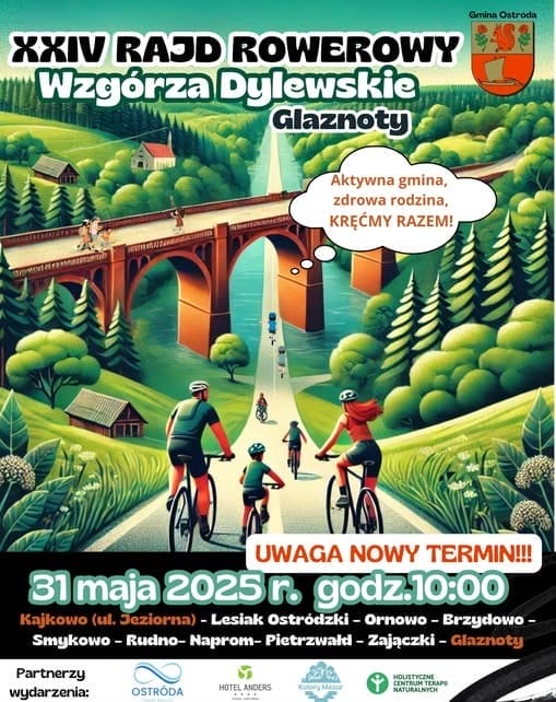 Jeden rower - ponad 600 uczestników. W sobotę Rajd na Wzgórza Dylewskie 15 Rajd Rowerowy Na Wzgórza Dylewskie - Edycja 2025.