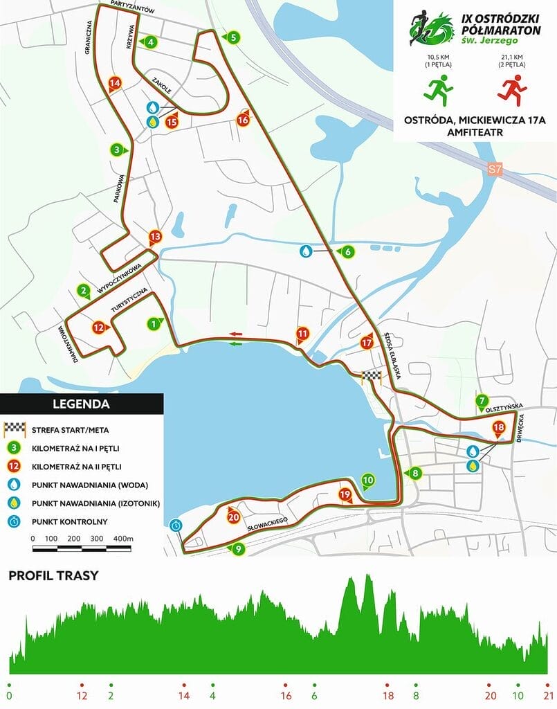 Nowa trasa półmaratonu w Ostródzie.