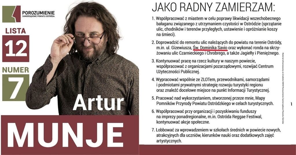 Samorządowe cuda w Ostródzie. Radny realizuje swoje założenia z kampanii wyborczej.