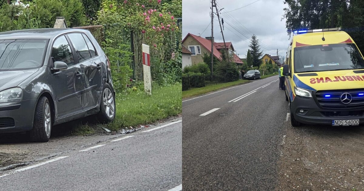 Wypadek W Marwałdzie. Zderzenie Ciężarówki Z Osobówką