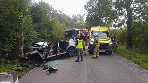 Tragedia na drodze pod Górowem Iławeckim. Nie żyje 30-latek i 3-mieisęczne dziecko 14 Tragedia Na Drodze Pod Górowem Iławeckim. Nie Żyje 30-Latek I 3-Mieisęczne Dziecko. Kpp Bartoszyce