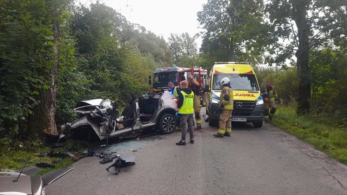 Tragedia Na Drodze Pod Górowem Iławeckim. Nie Żyje 30-Latek I 3-Mieisęczne Dziecko. Kpp Bartoszyce