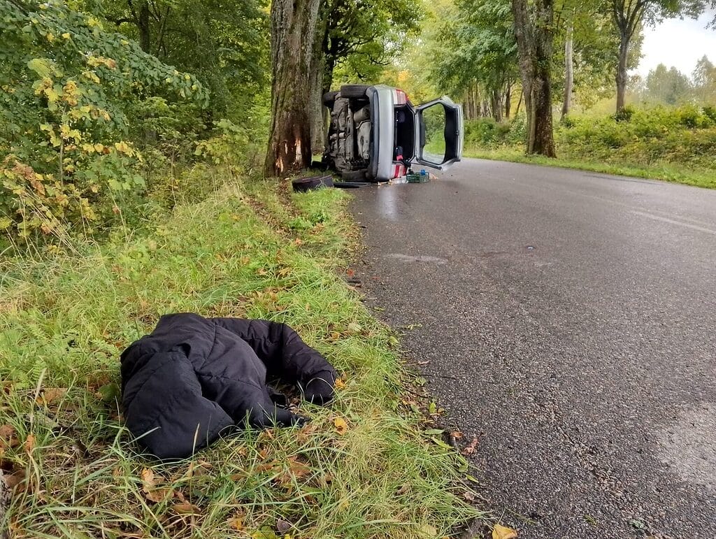 Wypadek Na Drodze Wojewódzkiej 527 W Gminie Morąg/ Autor:  Asp. Wiktor Marchlewicz