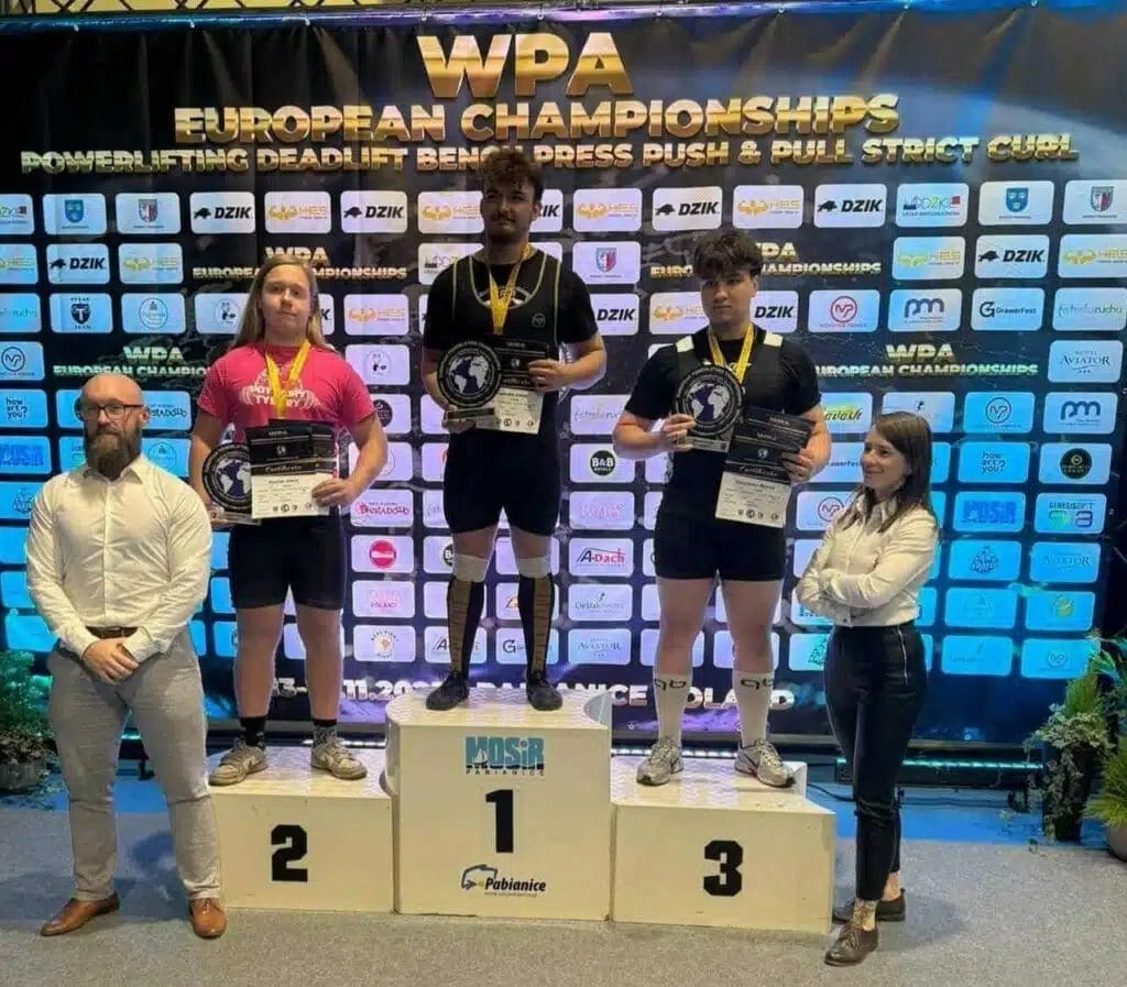 600 kg z Morąga. Jakub Kopówka – uczeń ZSL Mistrz Europy WPA 12 Jakub Kopowka Mistrz Europy Wpa 1